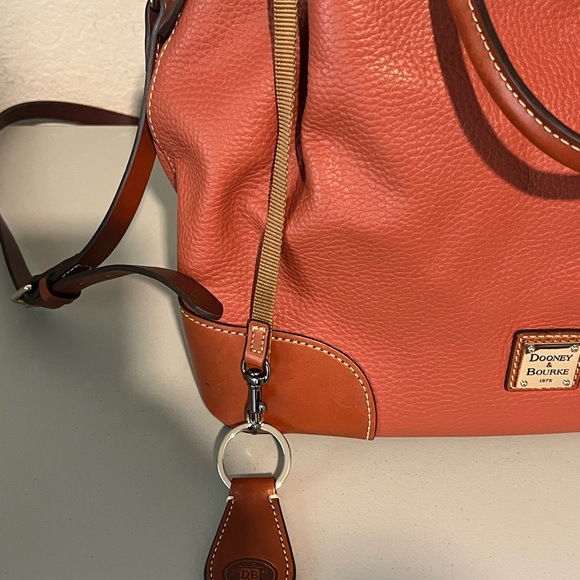 Dooney & Bourke Pebble Leather Satchel + Matching Pouch - Picture 6 of 11